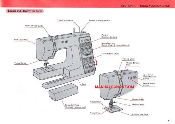 Kenmore 385.1960180 Sewing Machine Instruction Manual