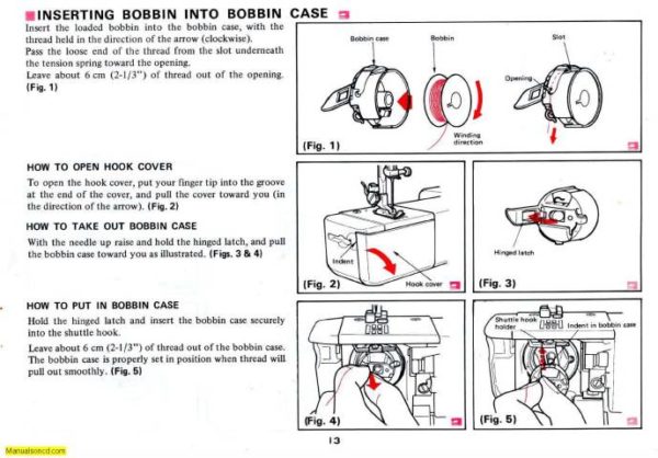 Riccar 705 - 805 Sewing Machine Instruction Manual