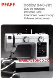 Pfaff 340 - 751 Hobby Sewing Machine Instruction Manual