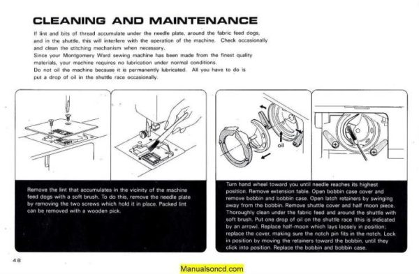Montgomery Ward 1954 Sewing Machine Manual