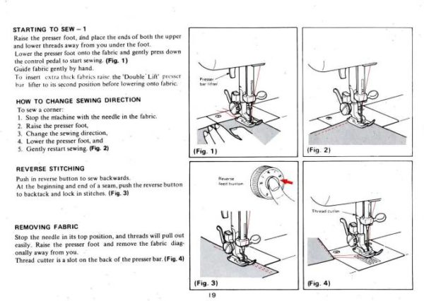 Riccar 3600 Sewing Machine Instruction Manual