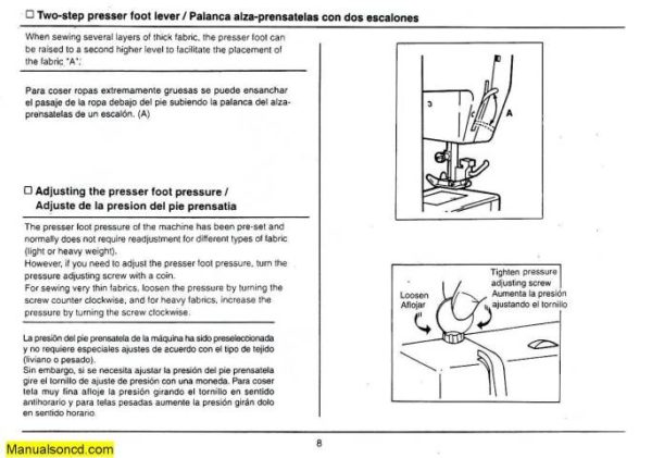 Euro Pro 7100 Sewing Machine Instruction Manual