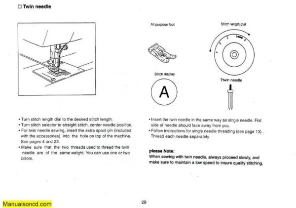 Euro Pro 7100 Sewing Machine Instruction Manual
