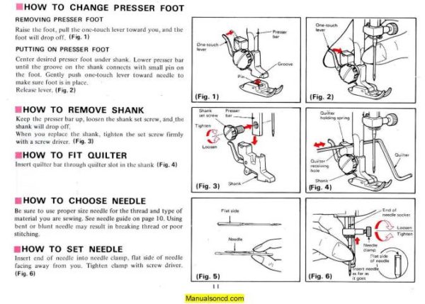 Riccar 9700 Sewing Machine Instruction Manual