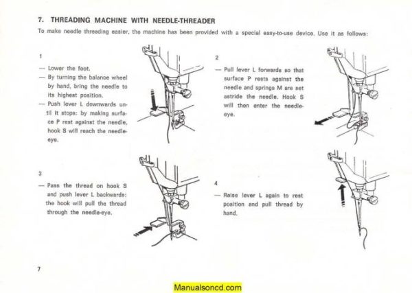Necchi 563 - 565 Sewing Machine Instruction Manual
