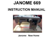 Janome 669 Sewing Machine Instruction Manual