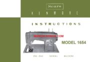 Kenmore 158.1654 - 158.16540 Sewing Machine Manual