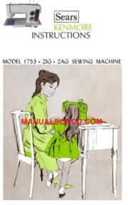 Kenmore 158.17530 -1753 Sewing Machine Manual