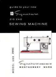 Montgomery Ward URR 265C Sewing Machine Manual