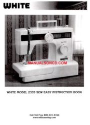 White 2335 Sewing Machine Instruction Manual
