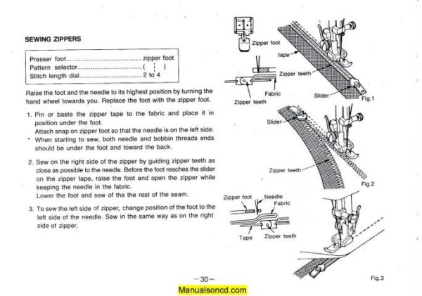 White W300 Crafters Friend Sewing Machine Manual