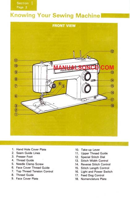 Kenmore 158.13510 - 158.13513 Sewing Machine Manual