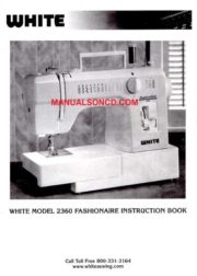 White 2360 Sewing Machine Instruction Manual