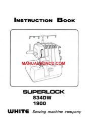White SuperLock 934DW 1900 Sewing Machine Manual