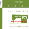 Kenmore 158.12260 Sewing Machine Instruction Manual