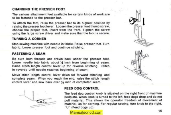 Kenmore 158.12260 Sewing Machine Instruction Manual