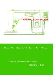 White 130 Sewing Machine Instruction Manual