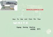 White 571 Sewing Machine Instruction Manual