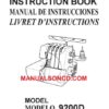 Janome 9200D Overlock Sewing Machine Instruction Manual