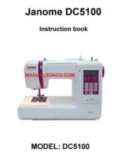 Janome New Home DC5100 Sewing Machine Manual