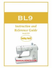 Baby Lock BL9 Sewing Machine Instruction Manual