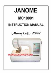 Janome 10001 Memory Craft Sewing Machine Instruction Manual