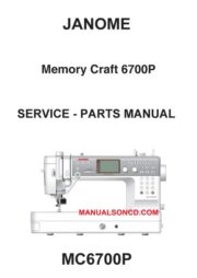 Janome 6700P Memory Craft Sewing Machine Service-Parts Manual