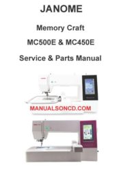 Janome MC500E - MC450E Sewing Machine Service-Parts Manual