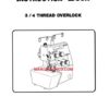 White 1700 3/4 Overlock Sewing Machine Instruction Manual