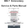 Janome MB-7 Embroidery Sewing Machine Service-Parts Manual