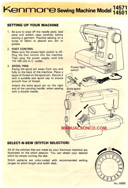 Kenmore 158.1213 Instruction Manual : Sewing Parts Online