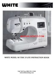 White W1750C D'Lite Sewing Machine Instruction Manual