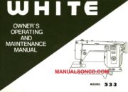 White 533 Sewing Machine Instruction Manual