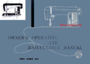 White 869 Sewing Machine Instruction Manual