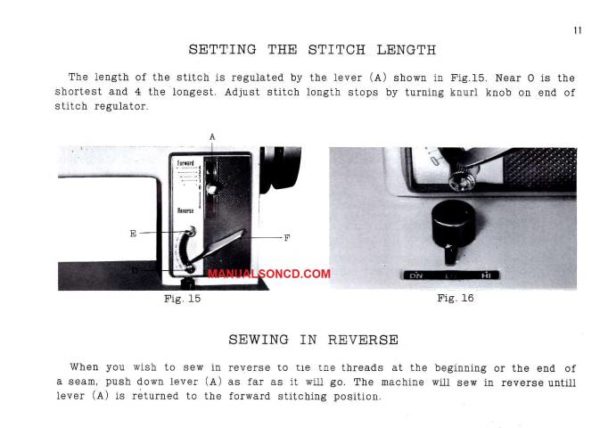 White 869 Sewing Machine Instruction Manual