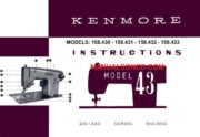 Kenmore 158.430 - 158.433 Sewing Machine Instruction Manual