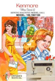 Kenmore 158.1561180 Sewing Machine Instruction Manual