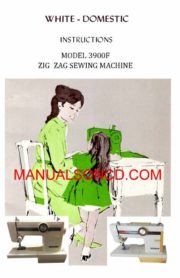 White - Domestic 3900F Sewing Machine Instruction Manual