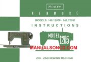 Kenmore 148.12050 - 148.12051 Sewing Machine Manual