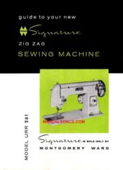 Montgomery Ward URR 261 Sewing Machine Instruction Manual