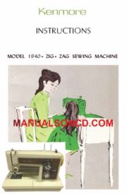 Kenmore 158.19400 - 1940 Sewing Machine Instruction Manual