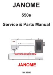 Janome 550e Memory Craft Sewing Machine Service-Parts Manual