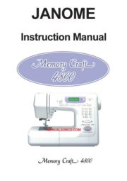 Janome 4800 Memory Craft Sewing Machine Instruction Manual