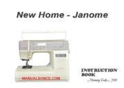 New Home Janome 7500 Memory Craft Instruction Manual