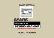 Kenmore 385.1254180 Sewing Machine Instruction Manual