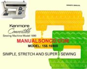 Kenmore 158.16900 Sewing Machine Instruction Manual