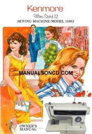Kenmore 158.1595280 Sewing Machine Instruction Manual