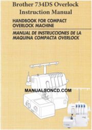 Brother 734DS Overlock Sewing Machine Instruction Manual