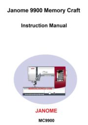 Janome 9900 Memory Craft Sewing Machine Instruction Manual