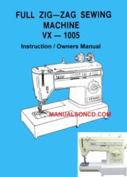 Bicor VX-1005 Sewing Machine Instruction Manual